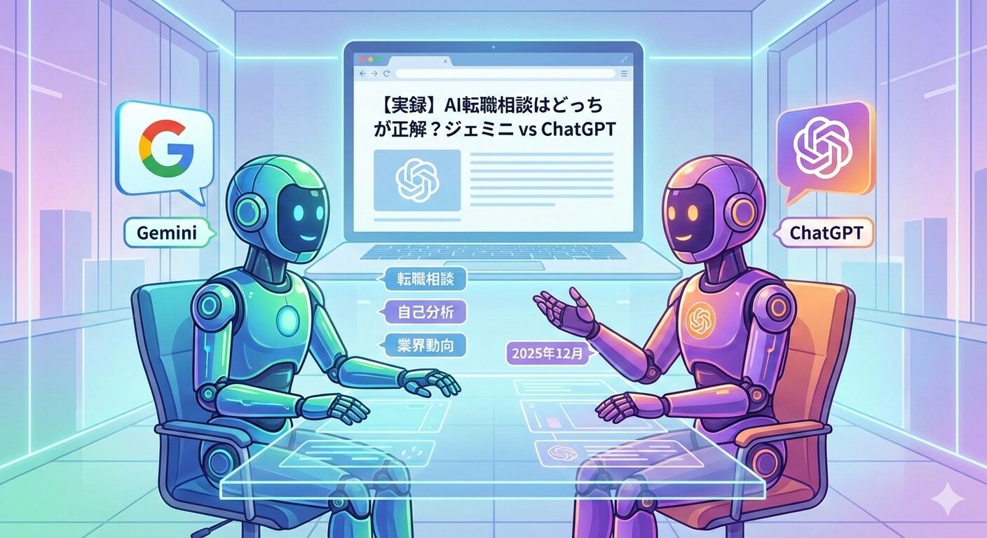 転職相談するならGeminiかChatGPTか？記者が検証！2025年末の最適解